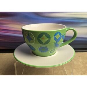 STARBUCKS Coffee Holiday Stocking Cup/Mug & Saucer, 12 Oz, 2006 Collectible